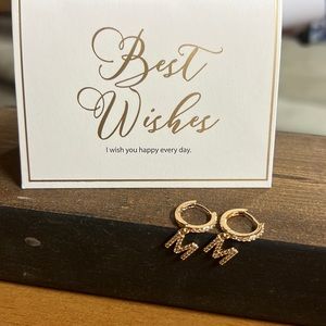 Letter “M” earrings